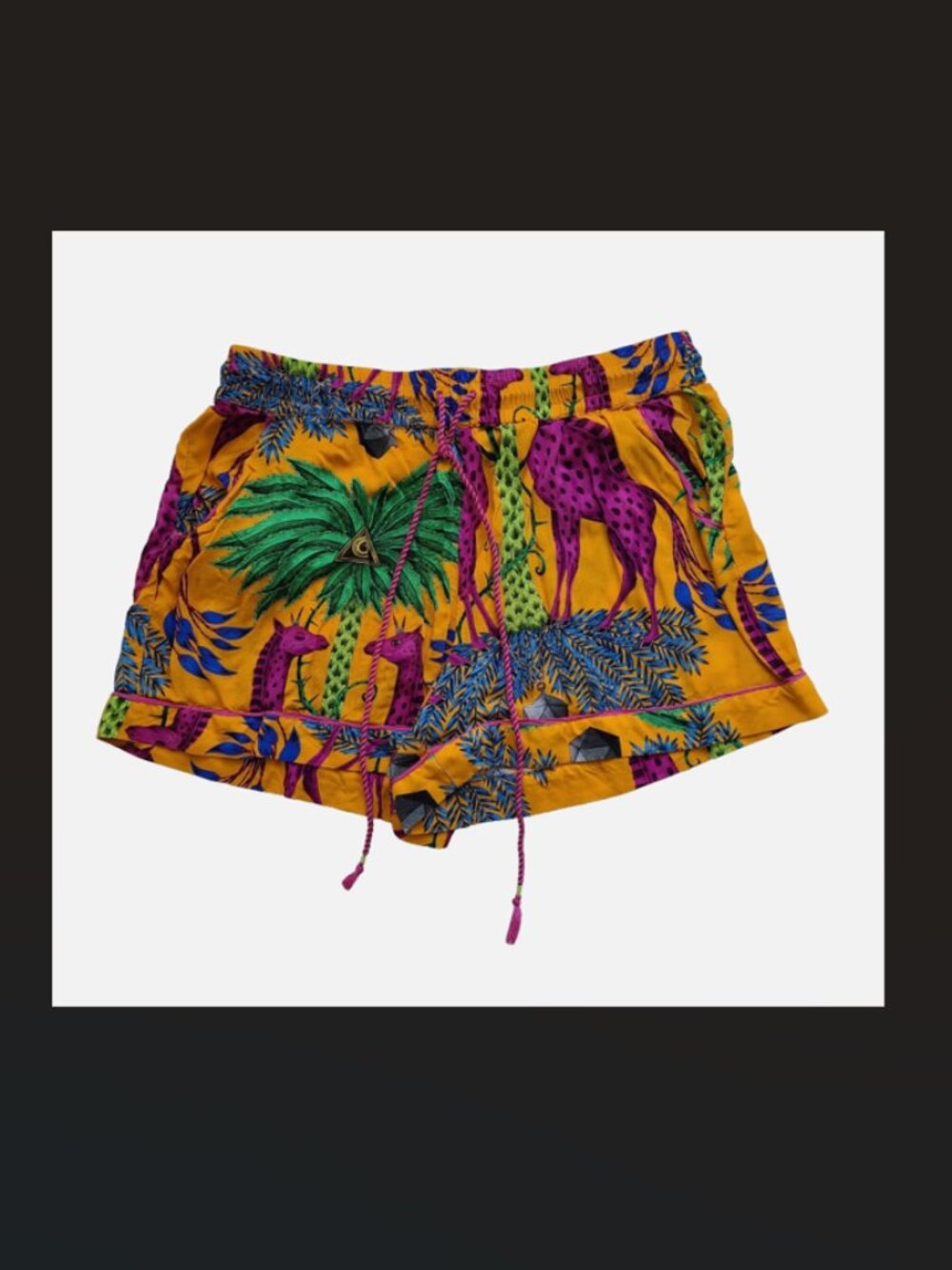 Emma J Shipley Anthropologie Extravaganza Sleep Shorts L Animal Print Orange